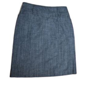 J Crew Skirt Stretch Dark Blue Chambray Denim Women's Size 4